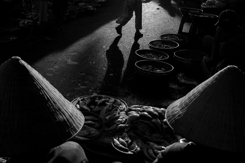 A triangle composition taken in Hoi An market for Pics of Asia photo tours