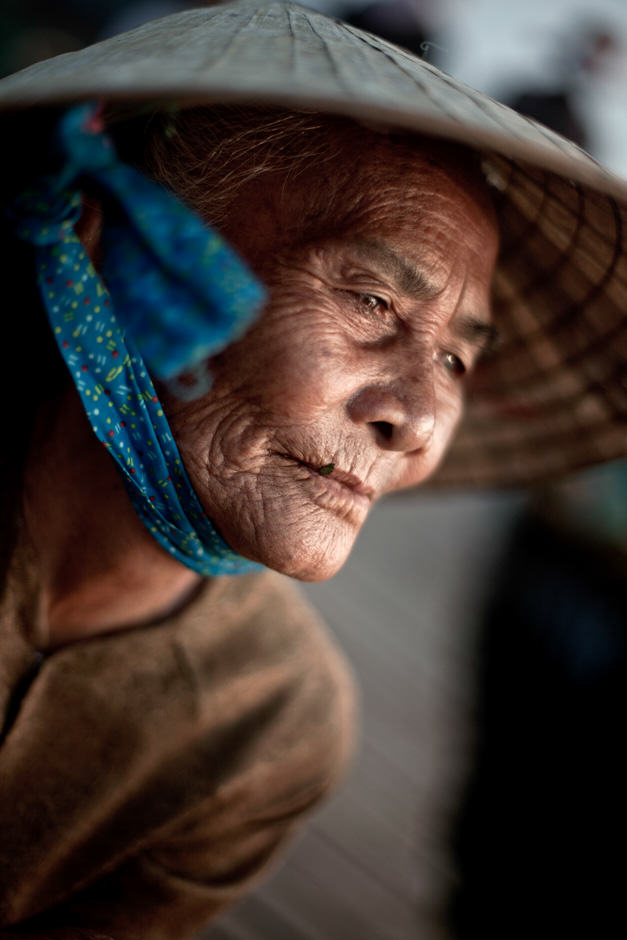 portrait of an old Vietnamese woman