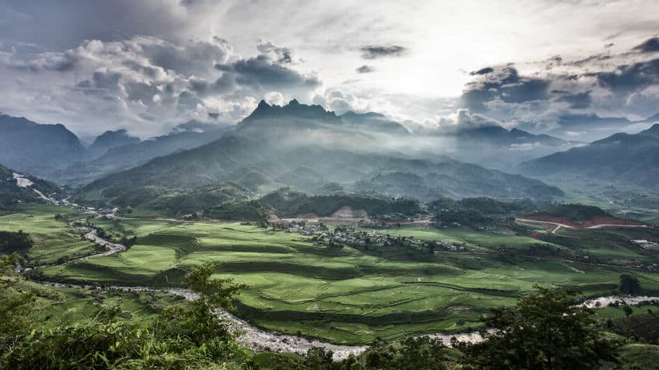 Muong Hum valley in North Vietnam