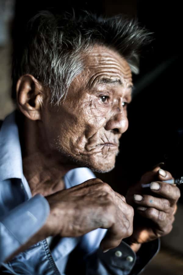 portrait of an old Vietnamese man