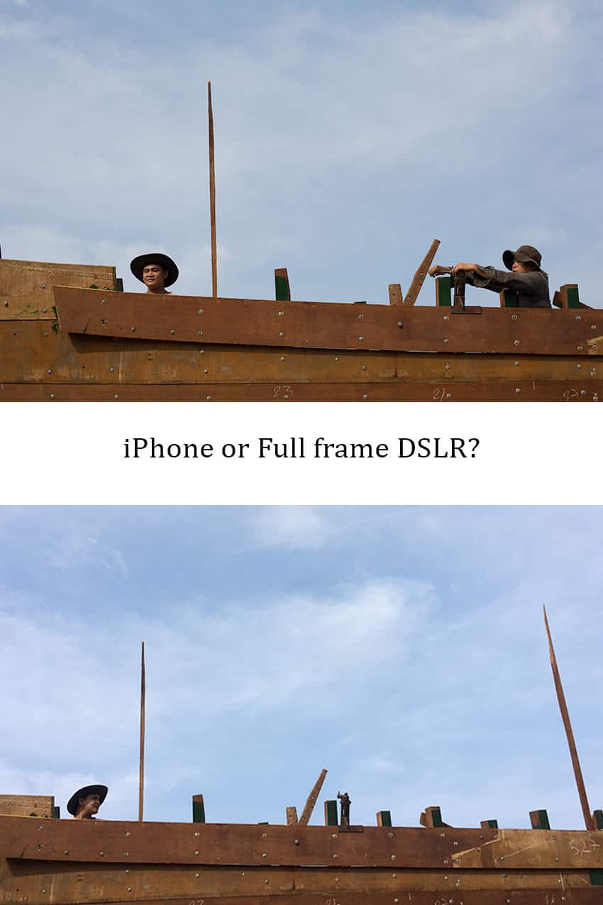 comparison between iPhone and SLR camera