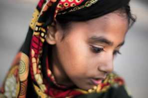 Portrait of a Hindu girl in Bangladesh