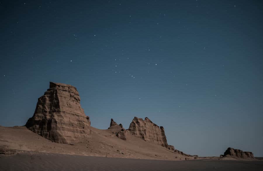 Rock formations in the lut desert in central Iran