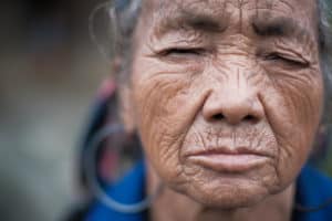 Portrait of an old Hmong woman taken in the area near Sapa during a Pics of Asia photography tour