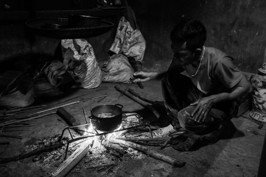 Cooking the wasp larvae in Vietnam with the minorities