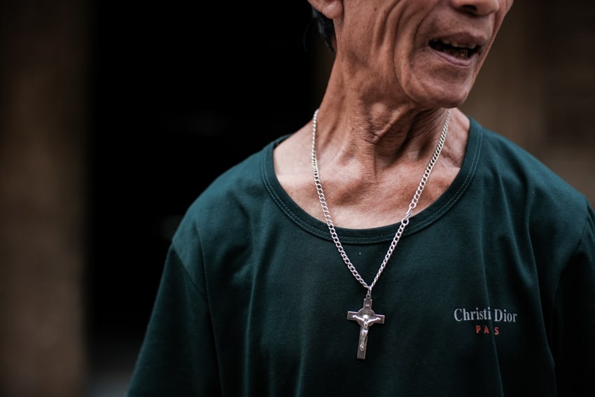 portrait of a man in Phong Nha park with Pics of Asia