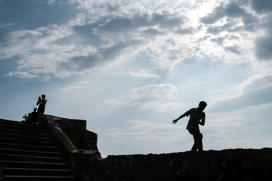 Taking photos at sunset in Galle Fort in Sri Lanka with Pics of Asia