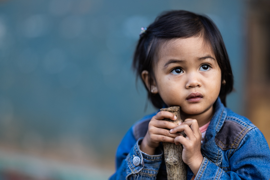 Portrait of a minority girl in Vietnam