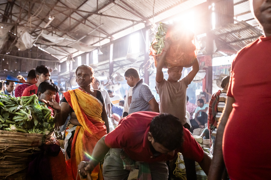 Taking photos of busy markets in Asia
